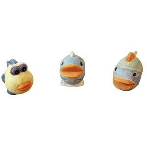 Tropical Fish Figurines Set of 3 Pastel Ocean Beach Shelf Decor